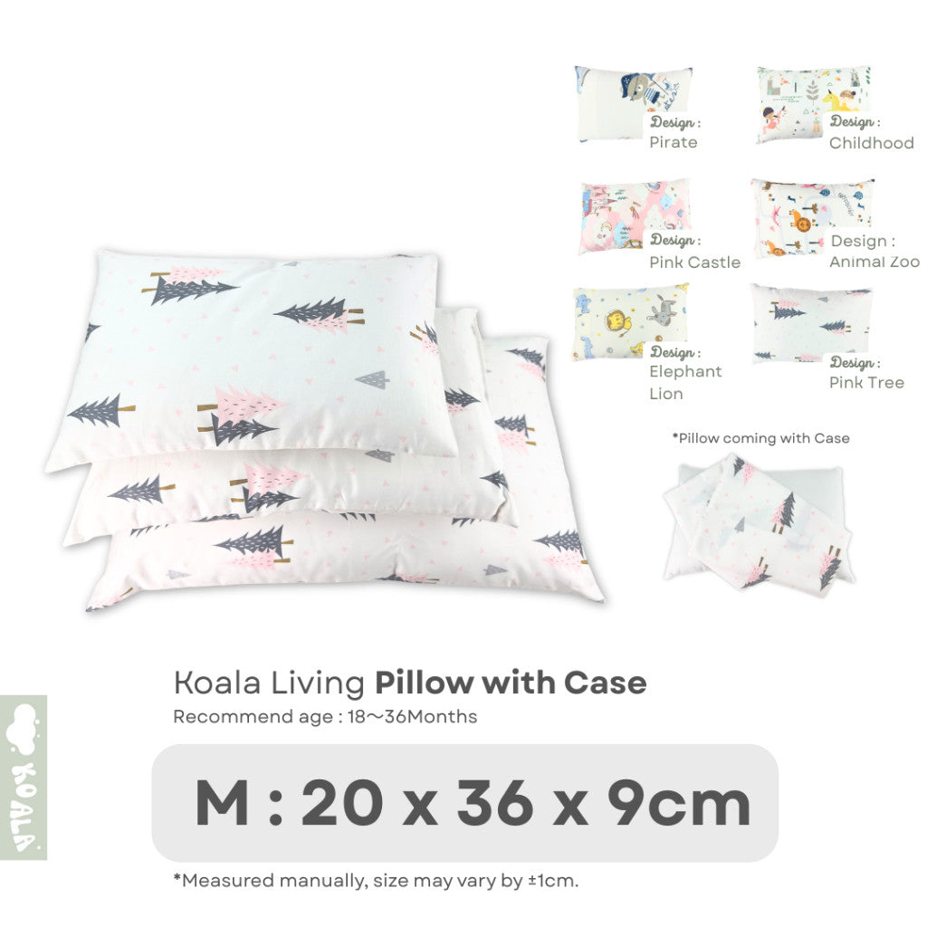 Koala Living 100% Pure Combed Cotton Children Pillow With replacement Cover