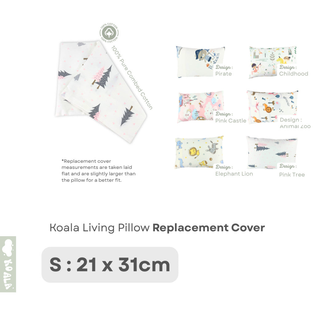 Koala Living 100% Pure Combed Cotton Children Pillow With replacement Cover