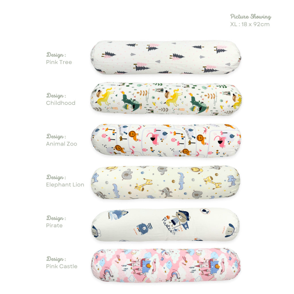 Koala Living 100% Pure Combed  Cotton Toddler Bolster With replacement Cover