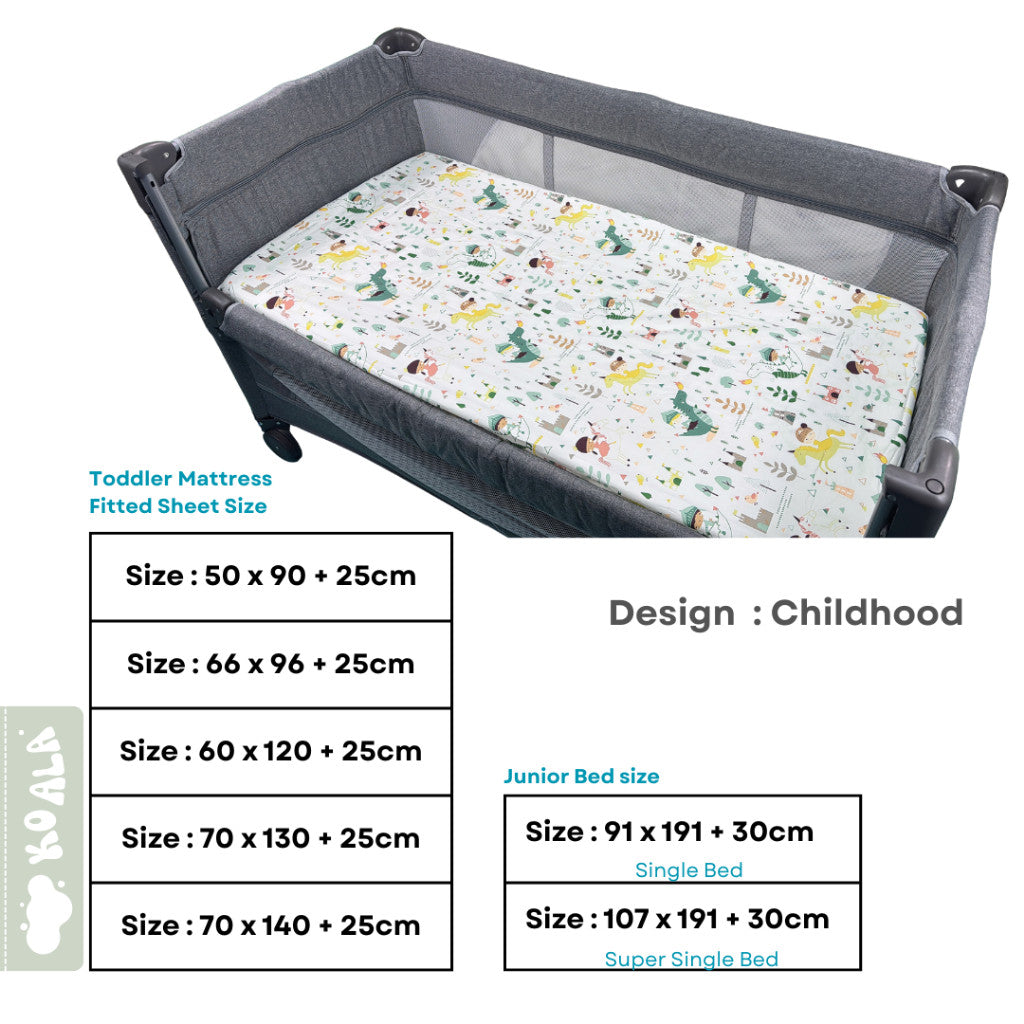 Koala Living 100% Pure Combed Cotton Mattress Fitted Sheet