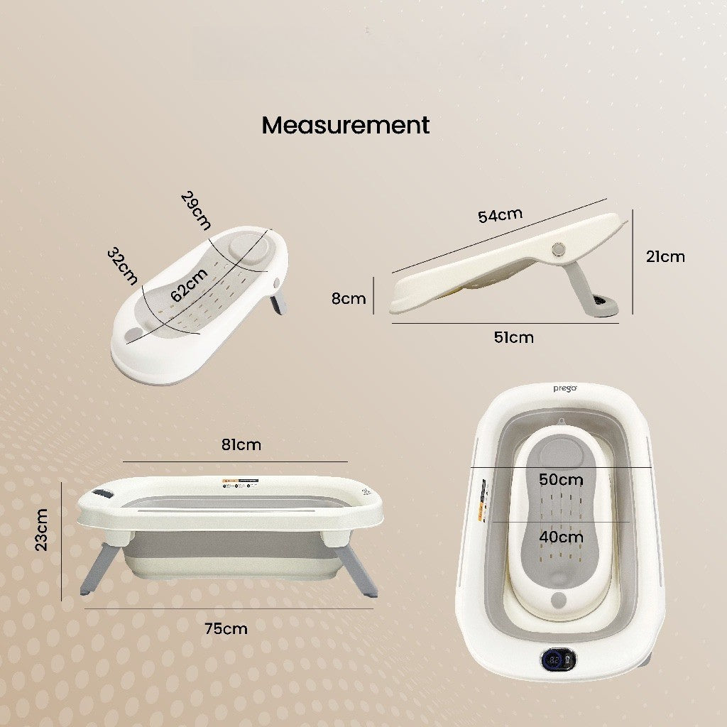 Prego Baby ThermoBath Foldable Bath Tub With Stand For Newborn2