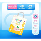 Peachy Bum Cloud Soft Tape Diapers | Size NB | S | M | L (1pack)