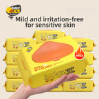 Mums Choice HK Rubber Duck Wet Wipes Tissue —EDl Purified Water& Protect Skin&Extra Large & Thick(60 pcs)