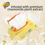 Mums Choice HK Rubber Duck Wet Wipes Tissue —EDl Purified Water& Protect Skin&Extra Large & Thick(60 pcs)