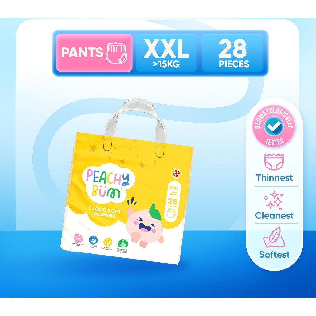 Peachy Bum Cloud Soft Diaper Pants | Size M | L | XL | XXL (1pack)