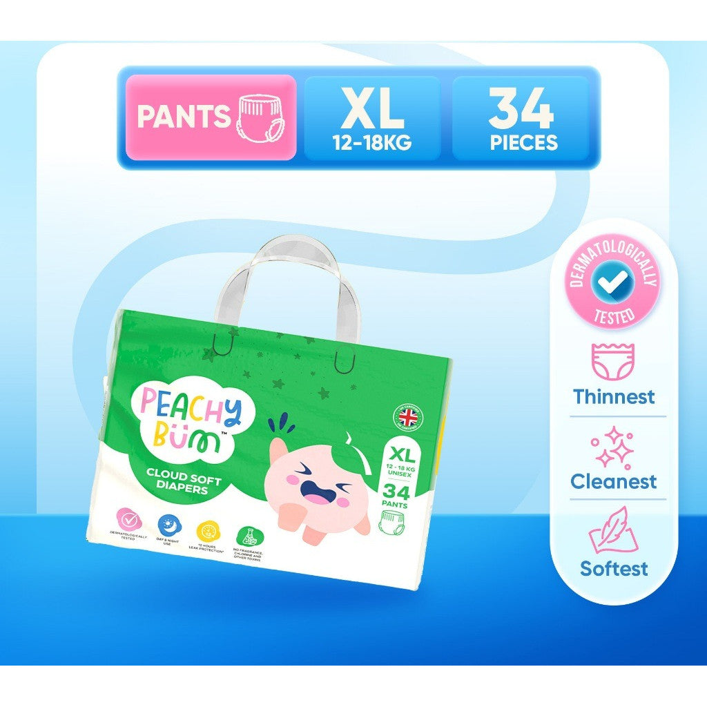Peachy Bum Cloud Soft Diaper Pants | Size M | L | XL | XXL (1pack)