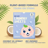 Peachy Bum Baby Safe Laundry Sheets for Travel  [Safe for Sensitive Skin & Phosphate-Free]