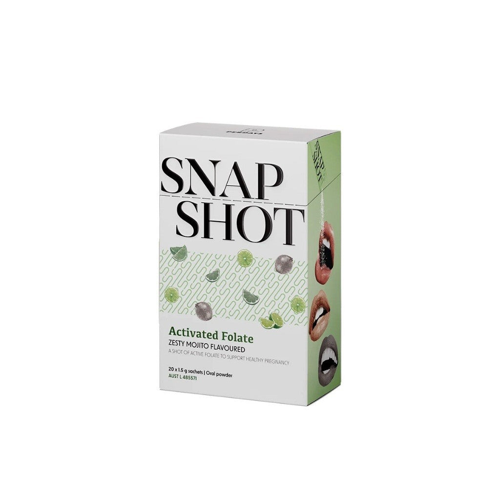 PERDAYS SNAP SHOT Activated Folate - Preconception Support, Folinic Acid, Fetal Brain Health - 20 Sachets
