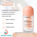PERDAYS Pregnancy Key Essentials & DHA - Complete Prenatal Support with Multivitamins & DHA - 60 Cap