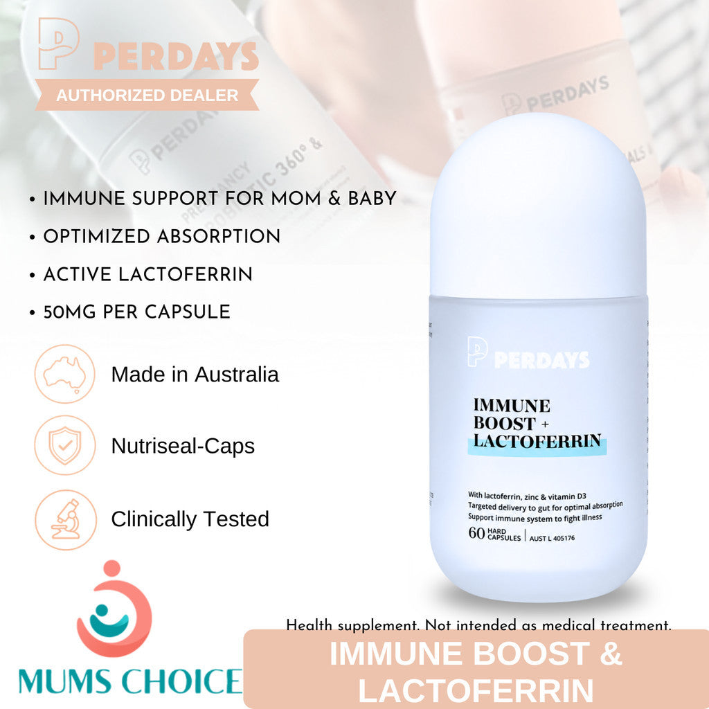 PERDAYS Immune Boost & Lactoferrin – Immunity Support for Pregnant & Breastfeeding Women - 60 Caps