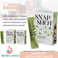 PERDAYS SNAP SHOT Activated Folate - Preconception Support, Folinic Acid, Fetal Brain Health - 20 Sachets