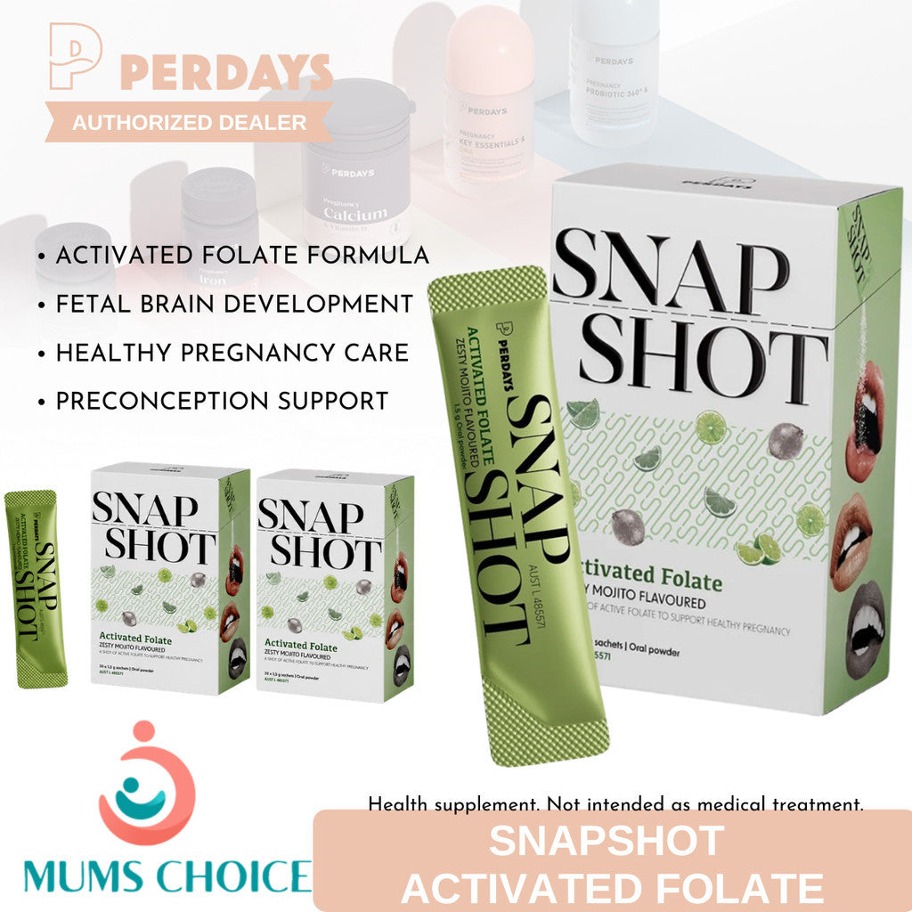 PERDAYS SNAP SHOT Activated Folate - Preconception Support, Folinic Acid, Fetal Brain Health - 20 Sachets