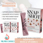PERDAYS SNAP SHOT Iron & Vitamin C - Energy, Immunity & Fatigue Support - 20 Sachets