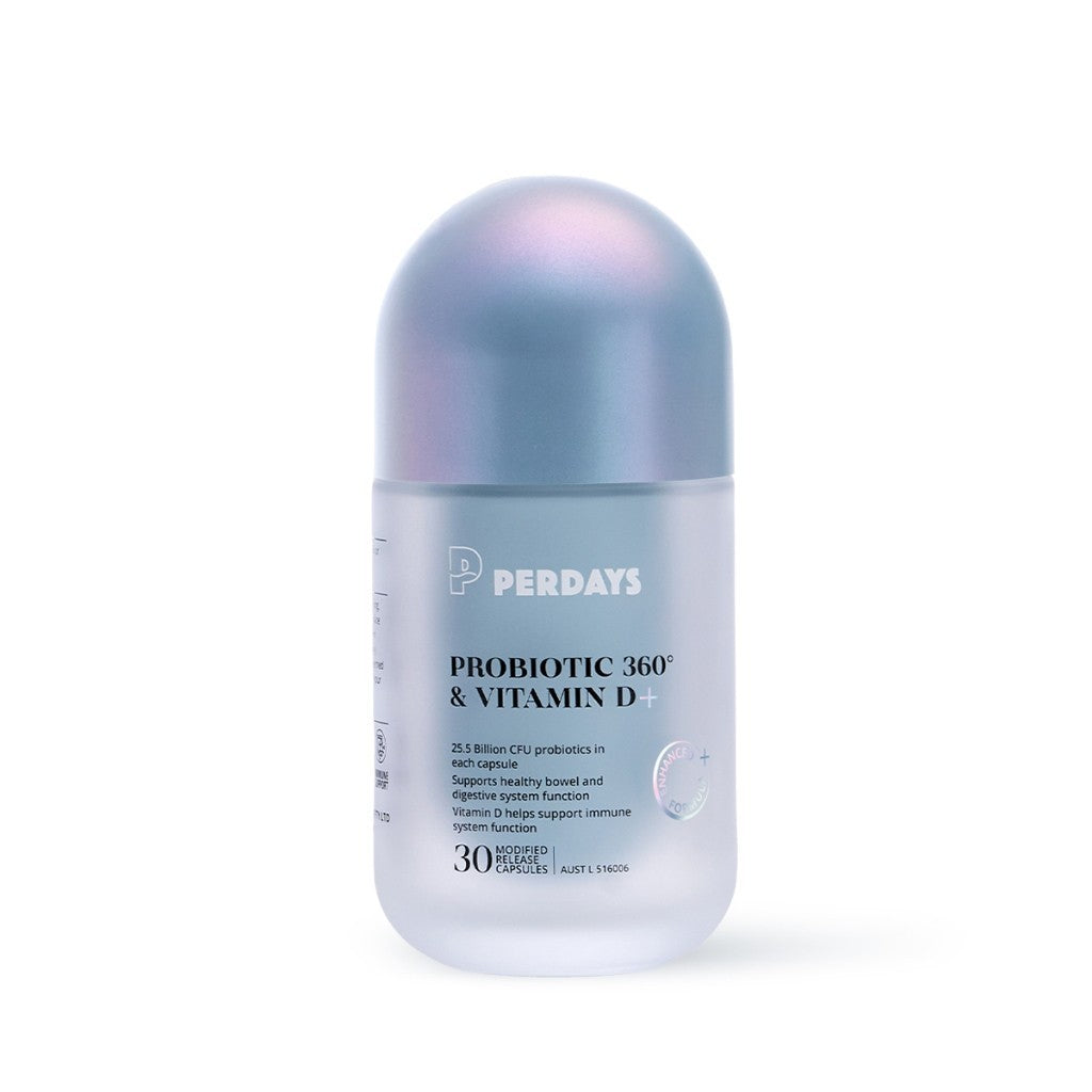 PERDAYS Probiotic 360 & Vitamin D Plus - 30 Capsules