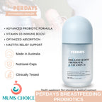 PERDAYS Breastfeeding Probiotic & Vitamin D – Supports Gut Health & Helps Prevent Mastitis - 30 Caps