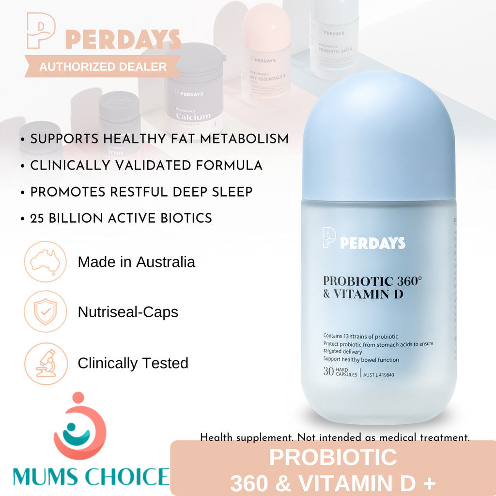 PERDAYS Probiotic 360 & Vitamin D Plus - 30 Capsules