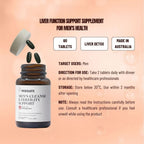 PERDAYS Men's Cleanse & Fertility | Detox, Testosterone & Fertility Support for Men - 60 Tablets