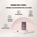 PERDAYS Pregnancy Iron + Vitamin C – Iron Supplement for Pregnant Women - 30 Tabs