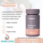 PERDAYS Bump to Breast Prenatal Multi 60 Tablets - 15 Nutrients for Pregnancy & Breastfeeding