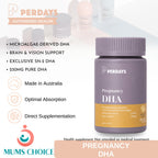 PERDAYS Pregnancy DHA  - Sn2 DHA - Brain & Eye Development Support - 60 Capsules