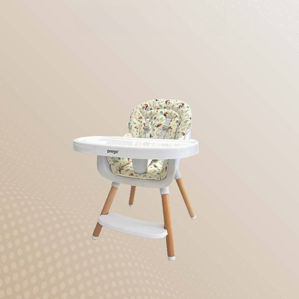 Prego Baby Angsana Beechwood High Chair Feeding
