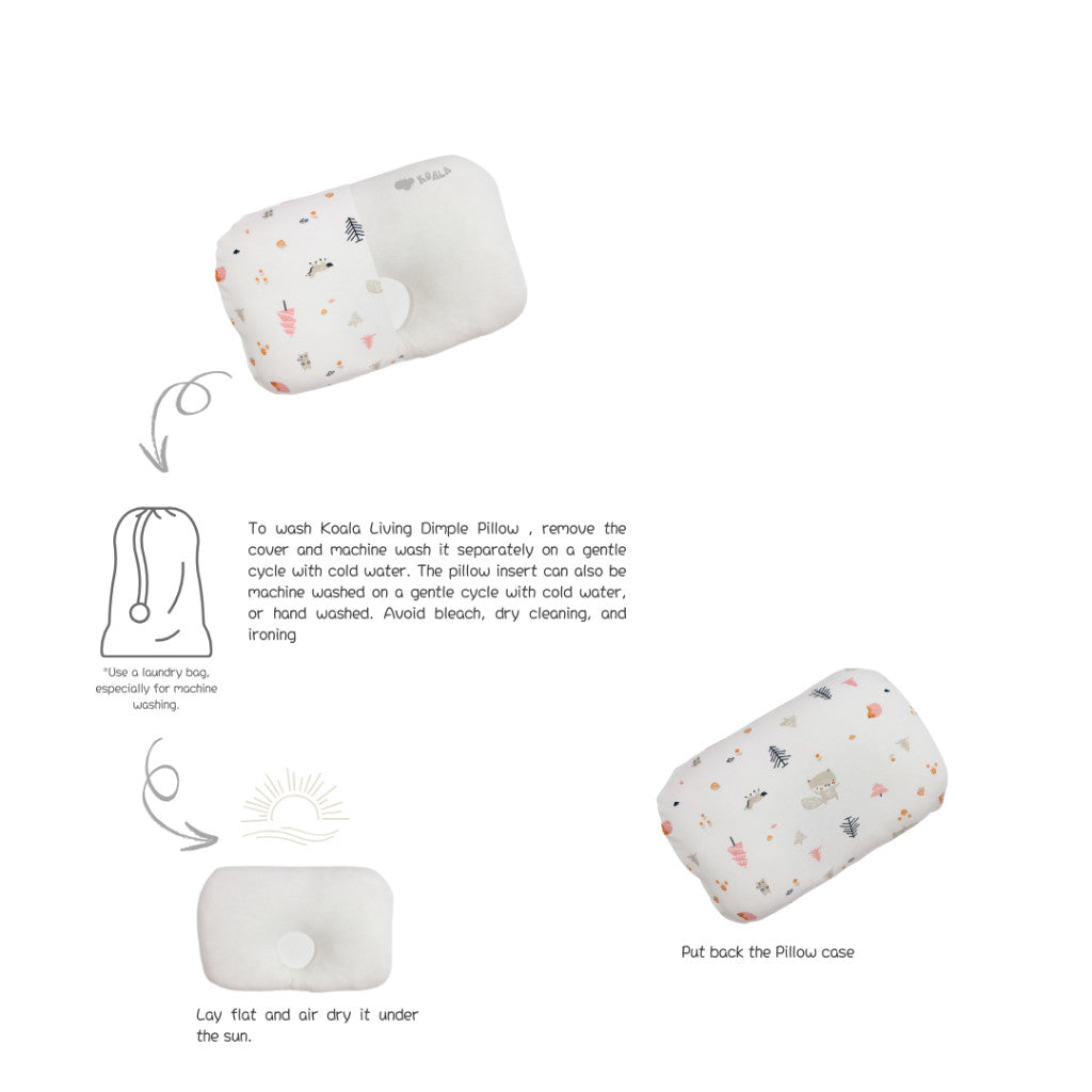 Koala Living Ultra soft Infant Dimple Pillow 95%Bamboo + 5%spandex