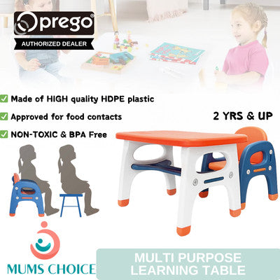 Prego Baby Dino Kids Learning Table Chair For Study Meal Time