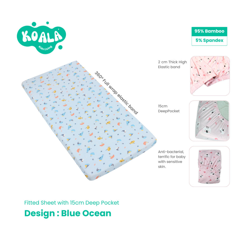 Koala Living ultra soft baby mattress fitted sheet with 360degree full wrap