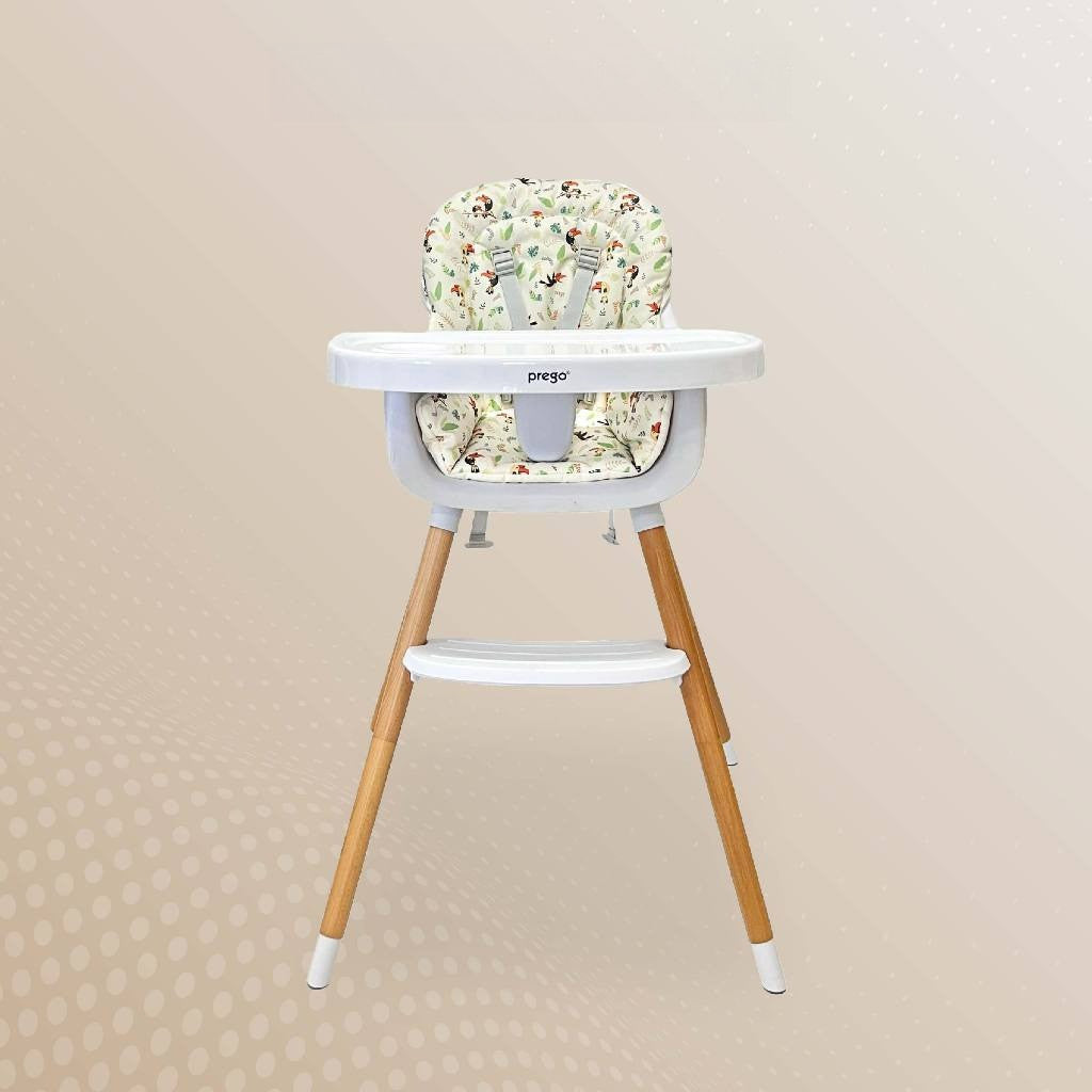 Prego Baby Angsana Beechwood High Chair Feeding