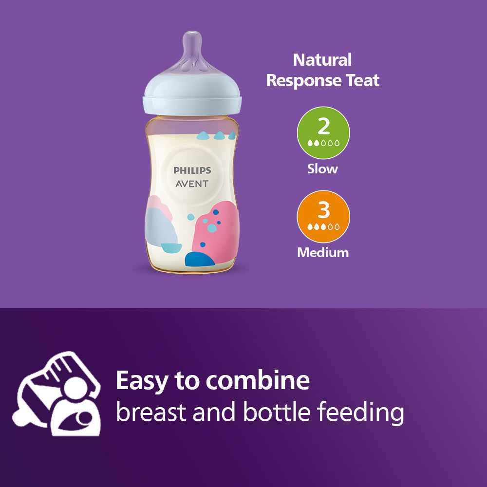 Philips Avent Welcome Baby Gift Set with Natural Response PPSU Bottles (SCD849/01) - Baby Kingdom