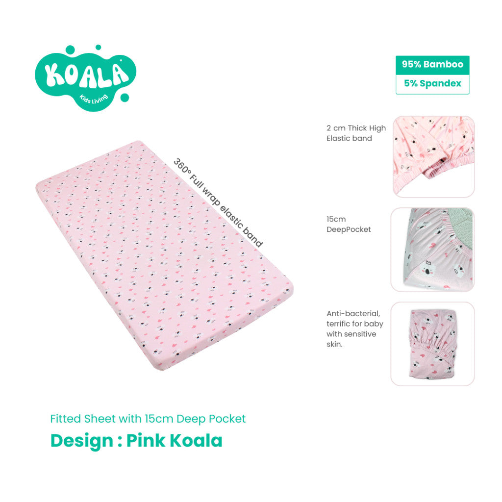 Koala Living ultra soft baby mattress fitted sheet with 360degree full wrap