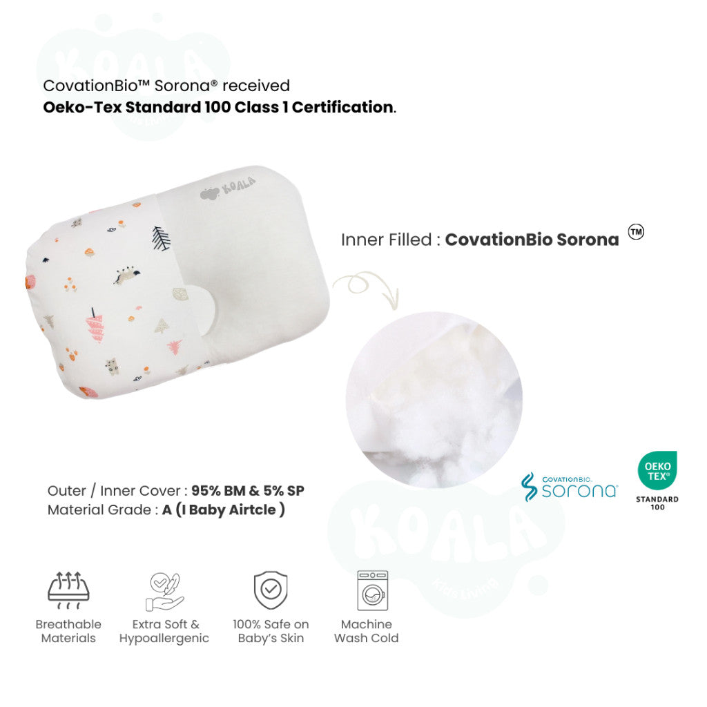 Koala Living Ultra soft Infant Dimple Pillow 95%Bamboo + 5%spandex