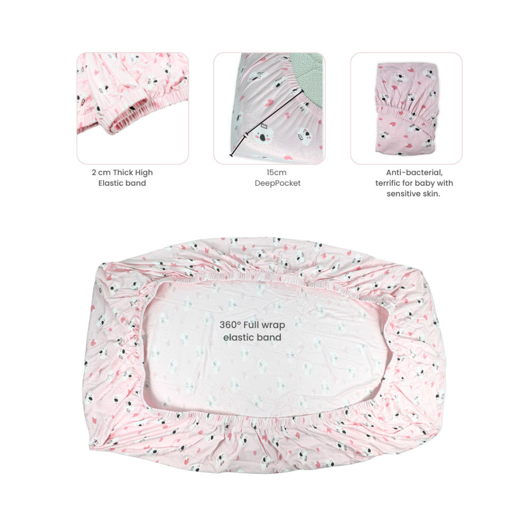 Koala Living ultra soft baby mattress fitted sheet with 360degree full wrap