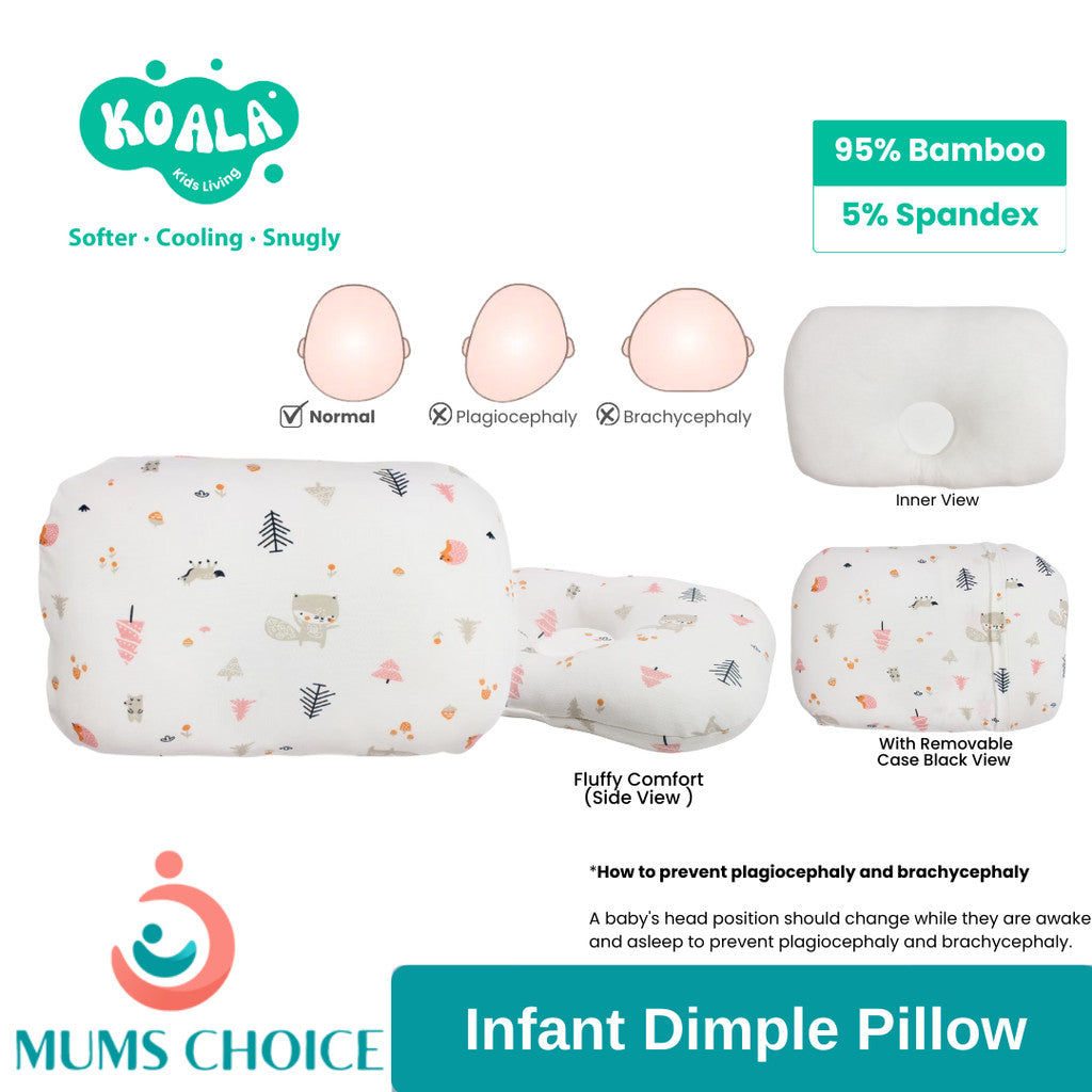 Koala Living Ultra soft Infant Dimple Pillow 95%Bamboo + 5%spandex