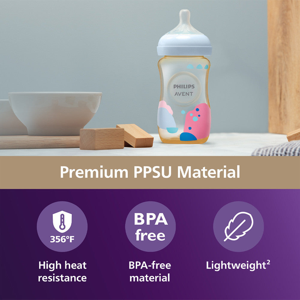 Philips Avent Welcome Baby Gift Set with Natural Response PPSU Bottles (SCD849/01) - Baby Kingdom