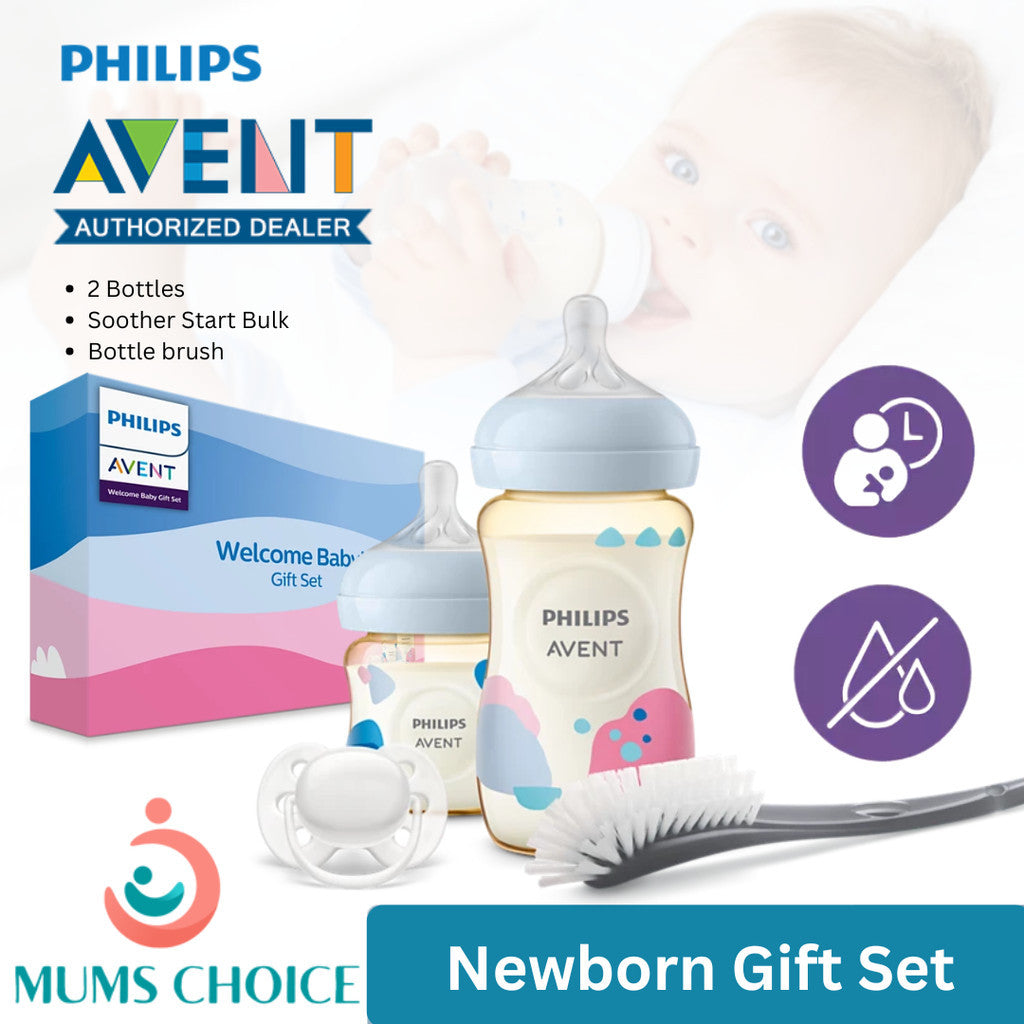 Philips Avent Welcome Baby Gift Set with Natural Response PPSU Bottles (SCD849/01) - Baby Kingdom