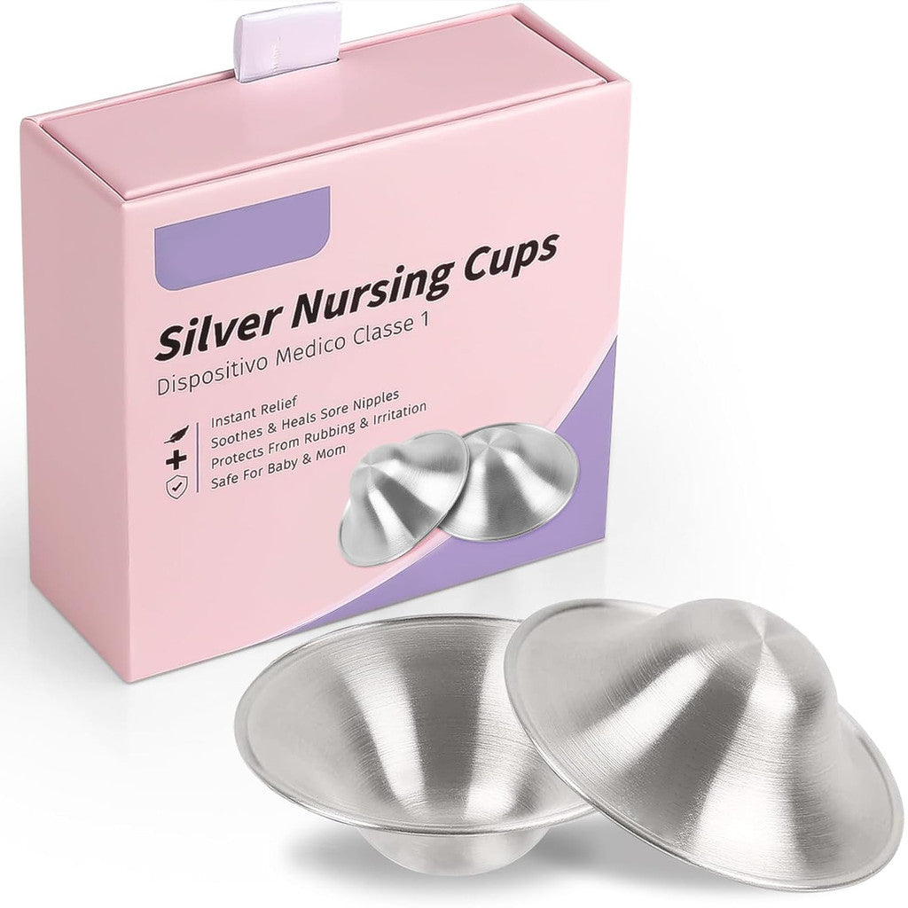Mums Choice Silver Nursing Cups  1 Pair ( 2 Sizes )