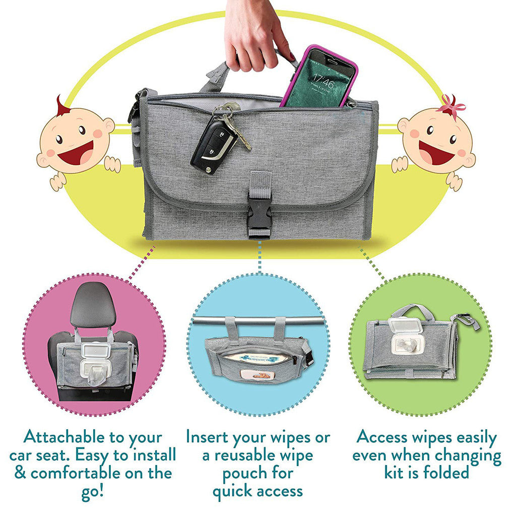 Mums Choice Waterproof Baby Diaper Bag with Changing Station Portable Large Capacity Mommy Bag