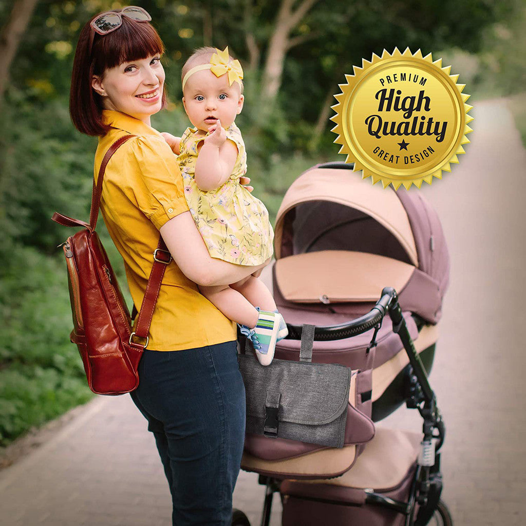Mums Choice Waterproof Baby Diaper Bag with Changing Station Portable Large Capacity Mommy Bag