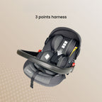 Prego Baby Airmax Pro i-Size Baby Car Seat + ISOFIX Base | 40–85cm (0–13kg) for Newborn Infant Carrier ECE R129