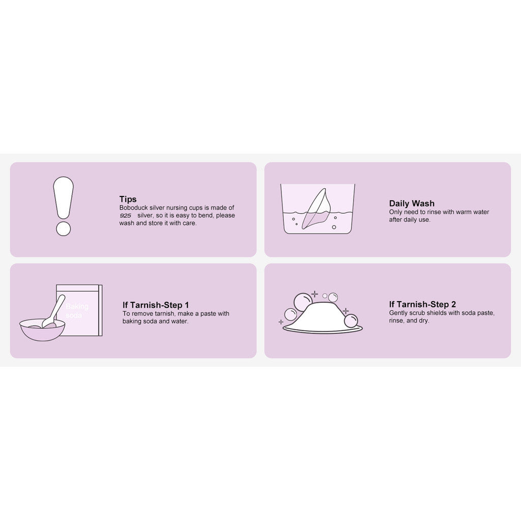 Mums Choice Silver Nursing Cups  1 Pair ( 2 Sizes )