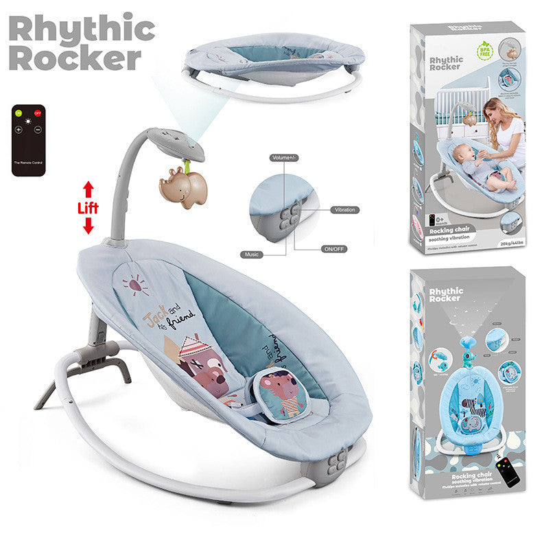 Gift Station Baby Multifunction Foldable Rocking Chair with Music, Vibration & Projection