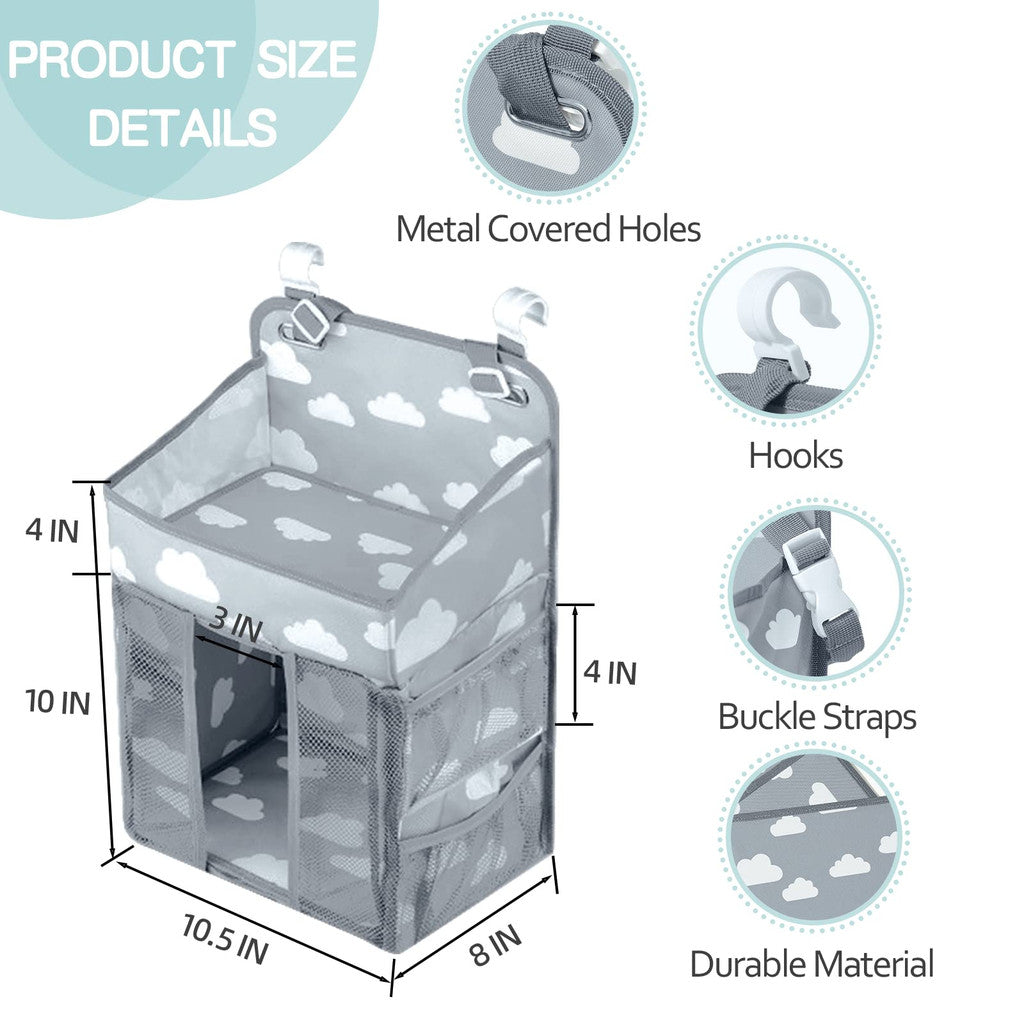 Mums Choice Baby Diaper Organizer Large Capacity Hanging Crib & Stroller Storage Bag