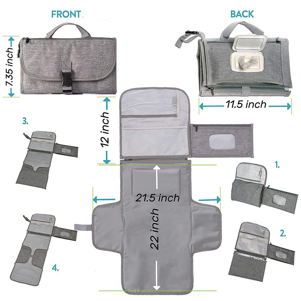 Mums Choice Waterproof Baby Diaper Bag with Changing Station Portable Large Capacity Mommy Bag