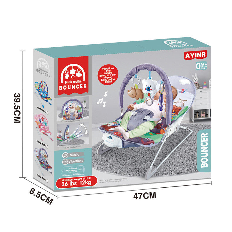 Gift Station Multifunction Baby Rocker with Music & Vibration | Adjustable Infant Bouncer Seat