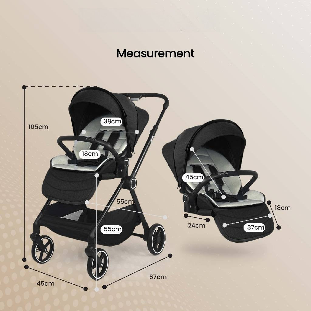 Prego Baby Sultan Two Way Facing Baby Stroller (0-30kg)
