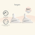 Hegen Teat Medium Flow, 2-Pack (3 to 6 months)