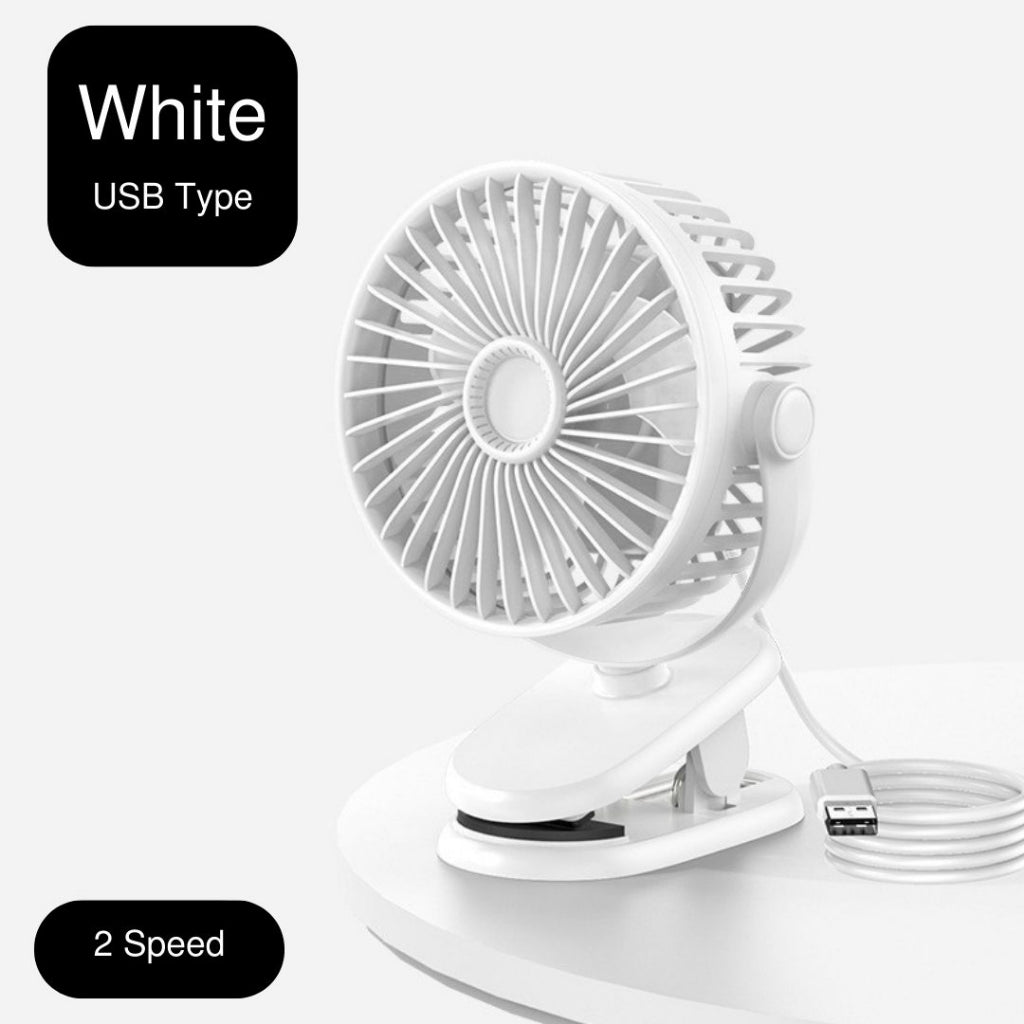 Nemobaby 10000mAh Built-in battery USB Clip Stroller Fan /Desk top Fan with 4 Speed