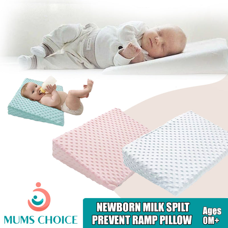 Mums Choice baby wedge pillow / newborn milk spilt prevent ramp pillow