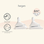 Hegen Teat Fast Flow, 2-Pack (6 months and beyond)